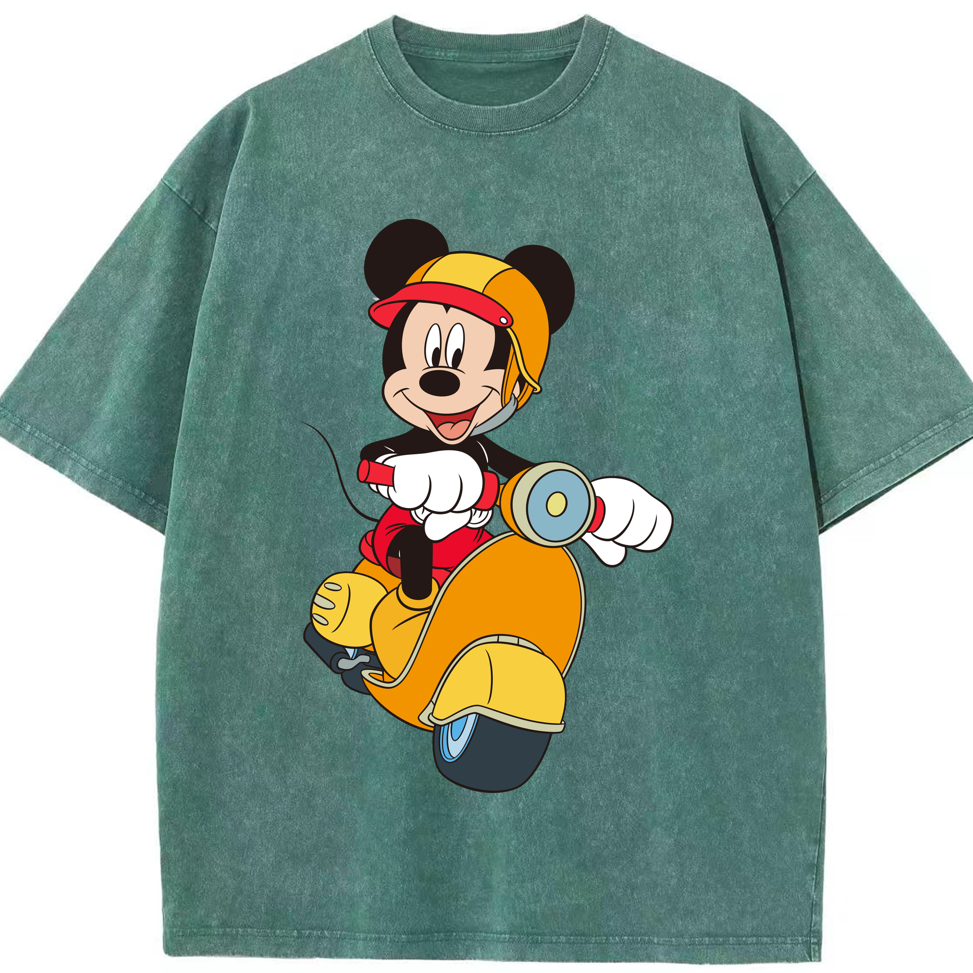 （画像用） ミッキーマウス Mickey Mouse 綿100% ヴィンテージ風 半袖Tシャツ（フロントプリント）